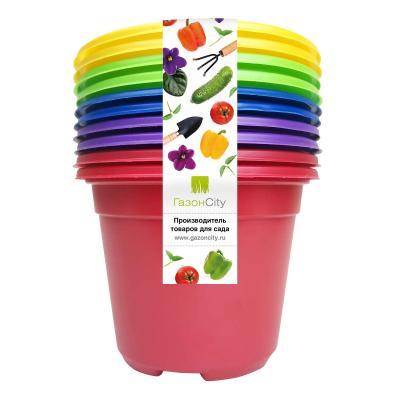 Горшок рассадный круглый Color (10 шт) 11*8,5 см, V=0,5 л в интернет гипермаркете «Планета Лета». Фото