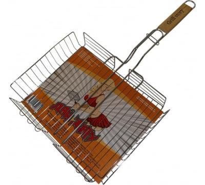 Решетка -гриль Дай Жару 31х24х5,5 Глубокая малая пищевая сталь 11100002 в интернет гипермаркете «Планета Лета». Фото