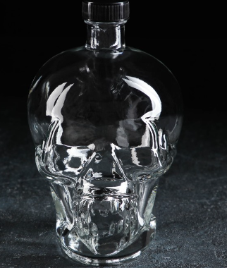 Бутылка Стеклянная 0,74л GJA "Череп" Прозрачная (WS1302 - F2) в интернет гипермаркете «Планета Лета». Фото