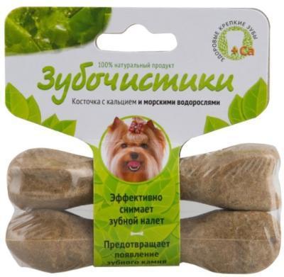 Лакомства Деревенские Зубочистики для собак мелких пород со вкусом морских водорослей, 2х13 см в интернет гипермаркете «Планета Лета». Фото