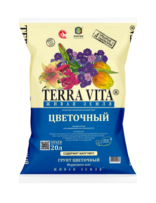 Грунт Живая Земля Цветочная Terra Vita 20л в интернет гипермаркете «Планета Лета». Фото