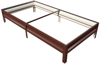 Грядка с полимерным покрытием 1,0х3,0 м, высота 20 см, шок.-кор. в интернет гипермаркете «Планета Лета». Фото