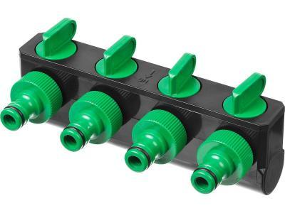 Распределитель РОСТОК поливочный RS-4, 3/4" четырехканальный с внутренней резьбой 426378 в интернет гипермаркете «Планета Лета». Фото