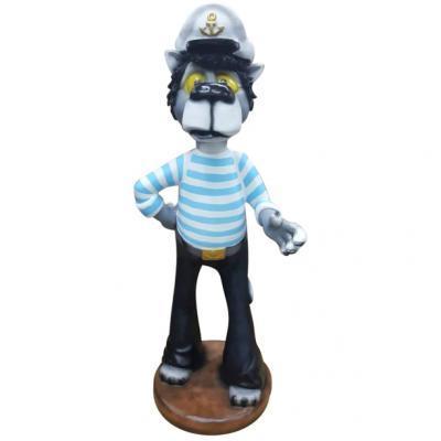 Фигура Волк в штанах и фуражке Н-115см,L-54см,В-44см F1229 в интернет гипермаркете «Планета Лета». Фото