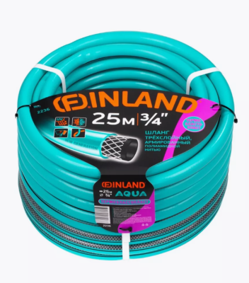 Шланг поливочный FINLAND SELVA 25 м, диаметр 3/4 2236 в интернет гипермаркете «Планета Лета». Фото