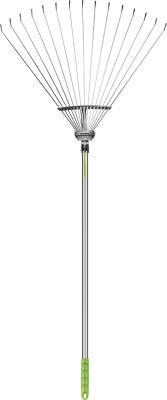 0231-6 ЦИ Грабли веерные, 15 зубьев, раздвижные 200-600 мм, телескопический черенок 785-1620 мм в интернет гипермаркете «Планета Лета». Фото