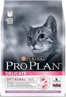 Корм PRO PLAN DELICATE Cat д/кош чув пищ индейка 400г в интернет гипермаркете «Планета Лета». Фото