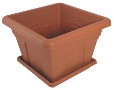 Горшок Квадро с п/д., терракот, 20см., 2,9л., С162Т в интернет гипермаркете «Планета Лета». Фото