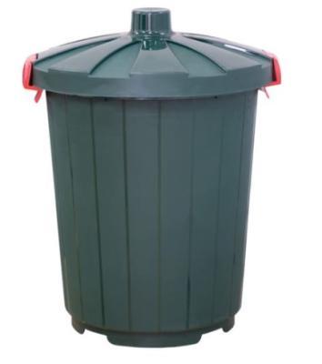 Бак с крышкой-клавишей на колесах темно-зеленый 105л ЦБ-00000896 в интернет гипермаркете «Планета Лета». Фото